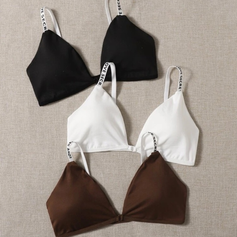 3 letter strap bra set